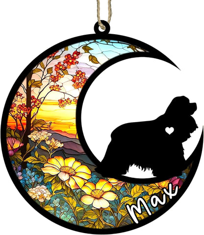 Personalized Dog Memorial, Custom Name American Cocker Spaniel Dog Christmas Ornament with Name