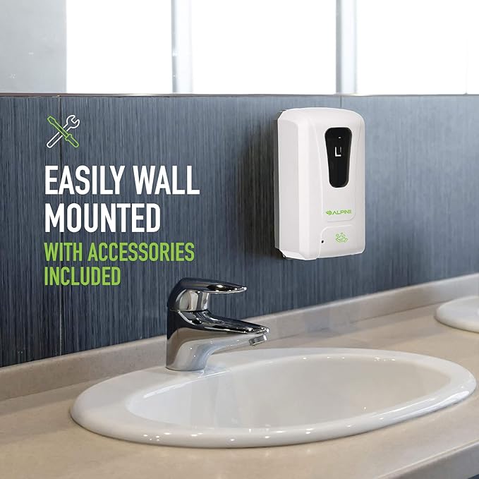 Alpine Automatic Hand Sanitizer Dispenser - Touchless Soap Dispenser for Restaurant, Hospital