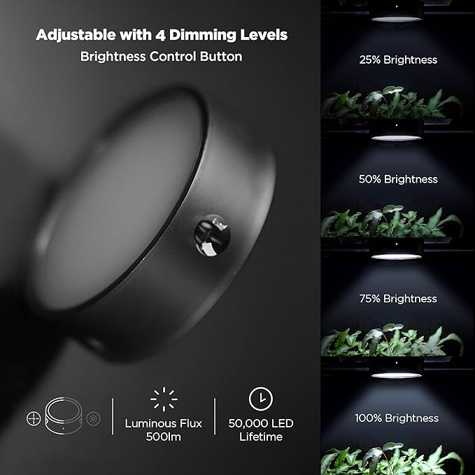 ONF Mist O Shelf Magnetic Light, Colorfull LED for Indoor Plant Growth-Promoting, Adaptable TypeC