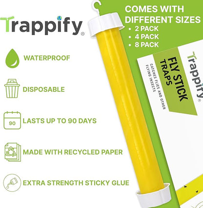Trappify Hanging Fly Traps Outdoor: Fruit Fly Traps for Indoors | Gnat Trap | Gnat Traps for House