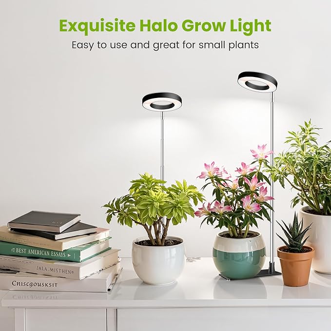 Kullinss Grow Light, 48 LEDs Full Spectrum Plant Lights for Indoor Growing, Halo Plant Light with