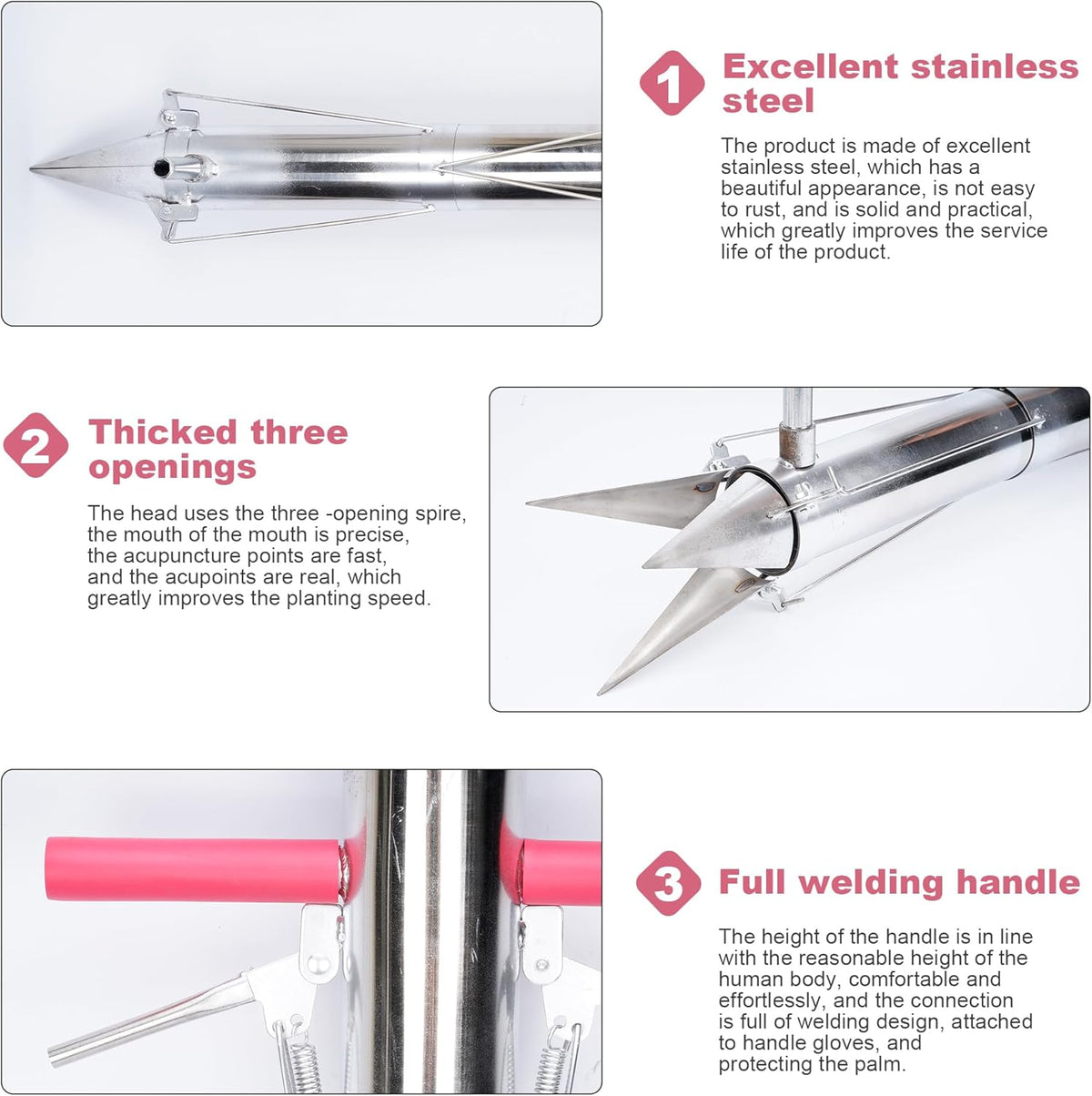 AIWFL Seedling Transplanter Long Handled Bulb Planter Tools Vegetable Young Plant Manual Plant
