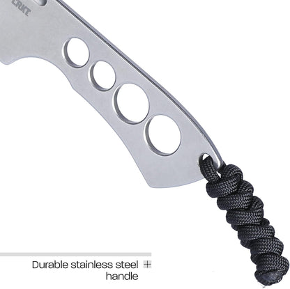 CRKT Razel Chisel Fixed Blade Knife: Everyday Carry Plain Edge, Stainless Steel Chisel Bevel