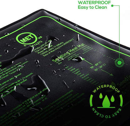 MET Certified Seedling Heat Mat, Seedfactor Waterproof Durable Germination Station Heat Mat, Warm