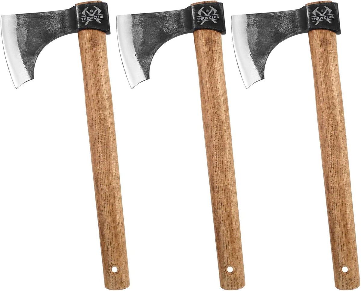 Professional Throwing Axes, 16.1" Throwing Tomahawk Axe with 1065 High Carbon Steel & Wooden