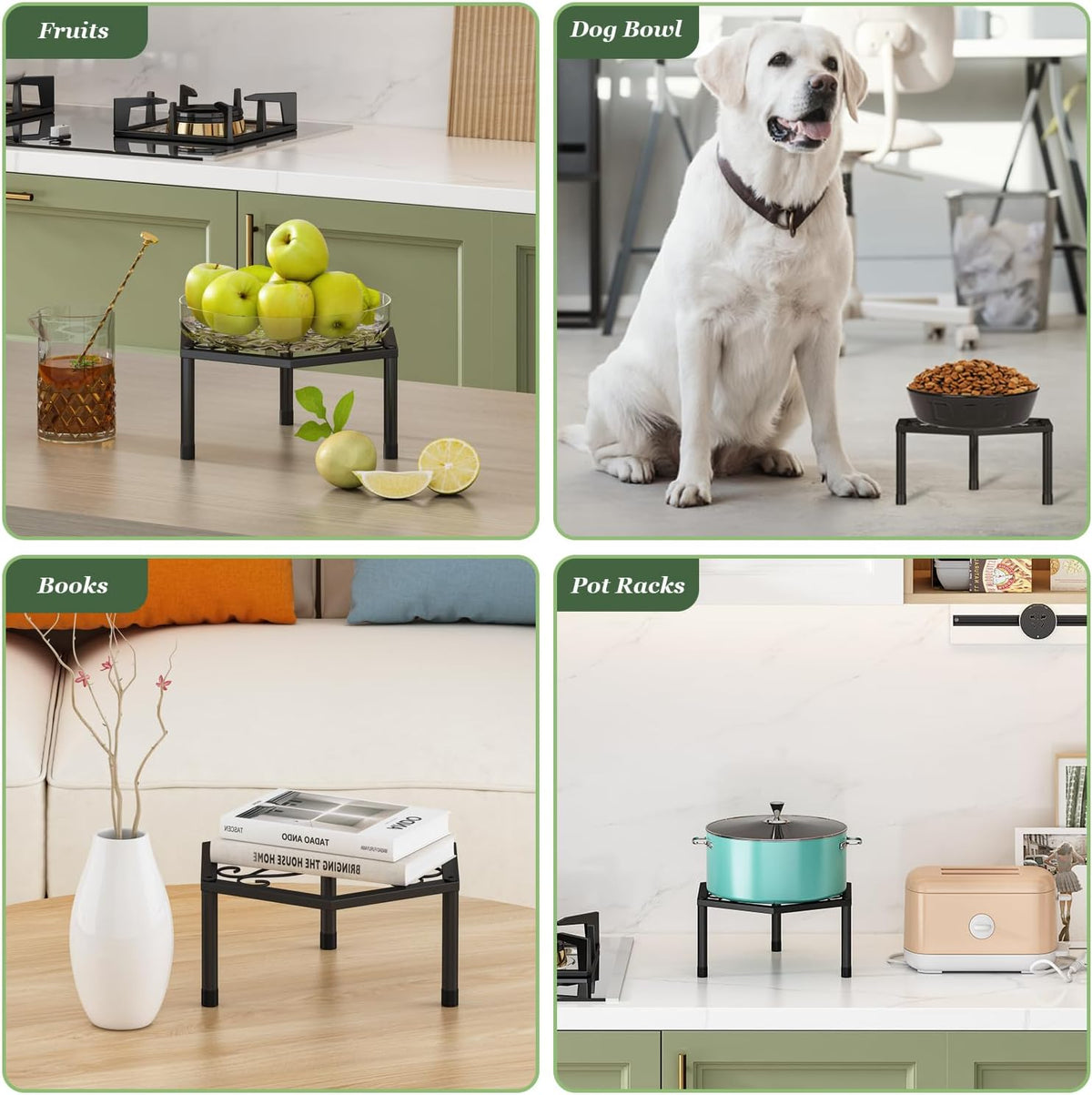 5-Pack Metal Plant Stands, Anti-Rust Iron Flower Pot Stand Heavy Duty Plant Pot Shelf for Multiple