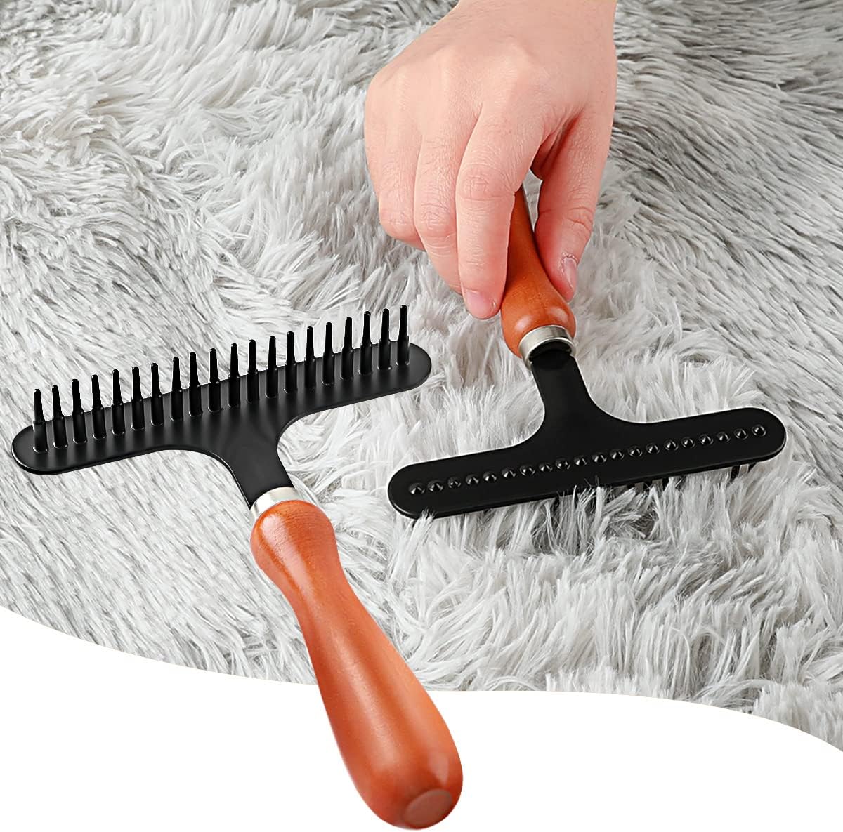 Hand Held Carpet Rake, Making Carpets Fluffy Again, Clean Hair, Let Carpet Restore Softness (Iron