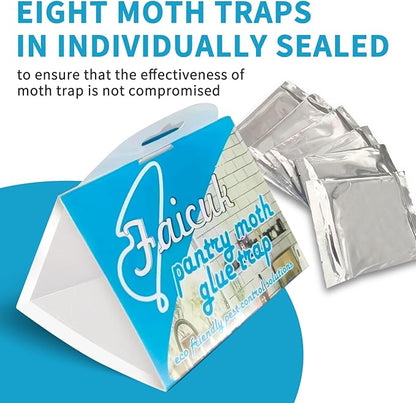 Faicuk Pantry Moth Traps with Pheromone Attractant for Home, Kitchen, and Storeroom Odorless