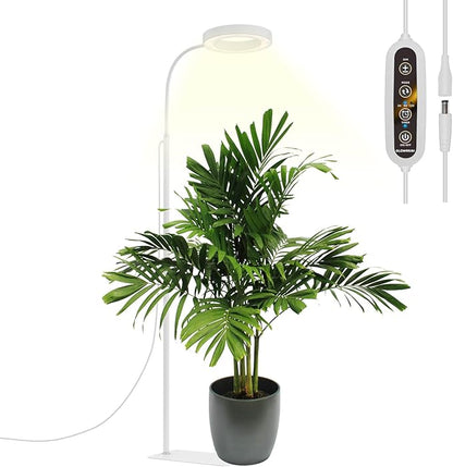 GLOWRIUM Grow Lights for Indoor Plants, 20W Full Spectrum LED Grow Light Floor Lamp with Stand
