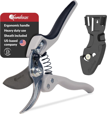 Kamikaze Pruning Shears, Professional Heavy Duty Handheld Clippers with Japanese Steel Titanium