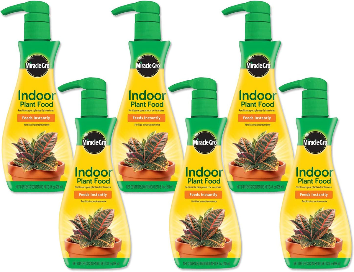 Miracle-Gro Indoor Plant Food, Plant Fertilizer, 8 oz. (6-Pack)