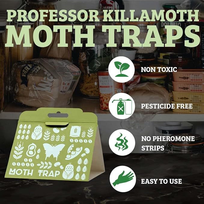 Pantry Moth Traps 6-Pack | Child and Pet Safe Pantry Protection | No Insecticides | Premium