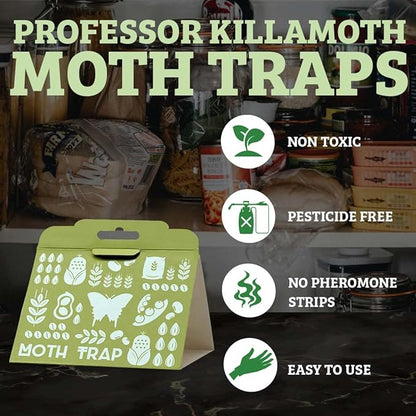 Pantry Moth Traps 6-Pack | Child and Pet Safe Pantry Protection | No Insecticides | Premium