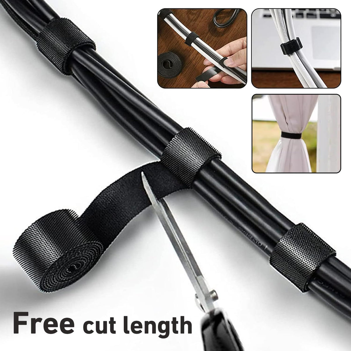 82ft 3/4 inch Fastening Cable Ties, Hitotsu Reusable Hook and Loop Roll, Self-Gripping Bundling