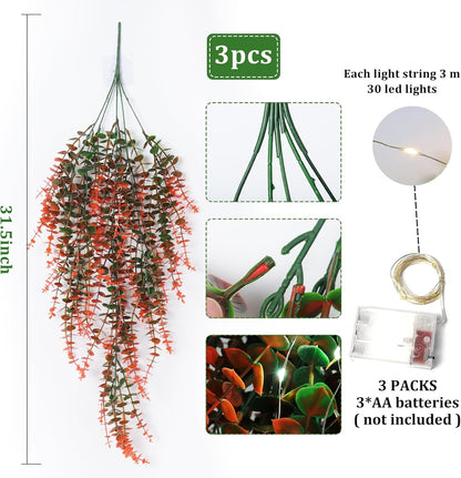 Hanging Decor Faux Plants Outdoor Artificial Hanging Plants Artificial Decor for Outdoors Plants