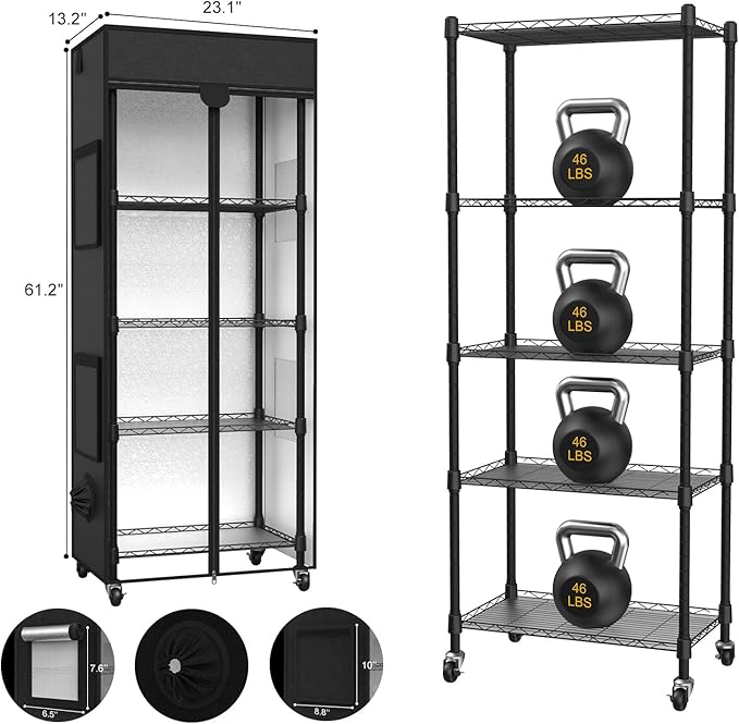 Small Greenhouse for Indoors, 5 Tier 23.1" L×13.2" W×61.2" H mini Greenhouse Outdoor, Indoor