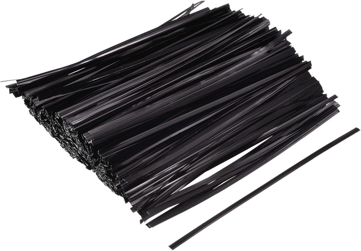 MECCANIXITY Foil Twist Ties 6" 15cm Metallic Plastic Closure Tie for Tying Bread, Candy, Cookies