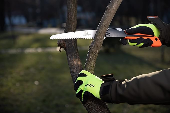 Folding Hand Saw for Tree Pruning, Camping, Gardening, Hunting. Cutting Wood, PVC, Bone with