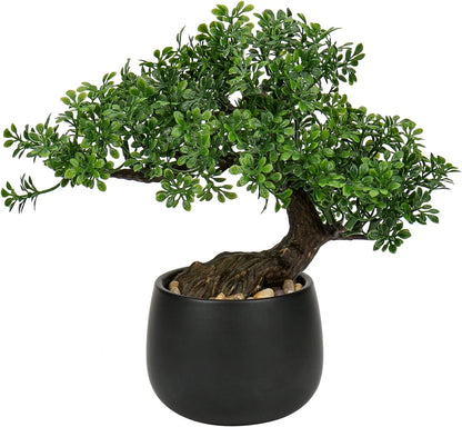 Artificial Bonsai Tree Juniper Faux Plants Indoor Fake Plants Decor with Ceramic Pots for Home