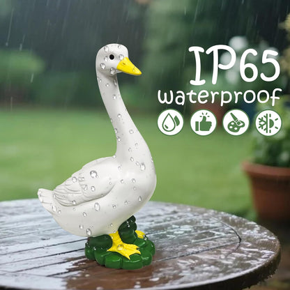 Porch Goose Garden Decor Statues - Large White Yard Goose Statue Resin Duck Sculpture 20"High Lawn