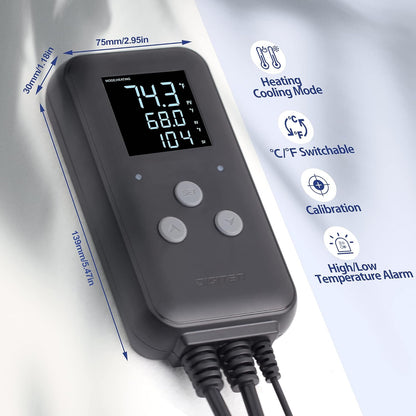 DIGITEN Heat Mat Thermostat Waterproof Temperature Controller DTC315 Greenhouse Aquarium Plug in