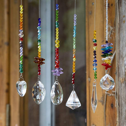 H&D HYALINE & DORA Colorful Crystals Glass Pendants Chandelier Suncatchers Prisms Hanging Ornament