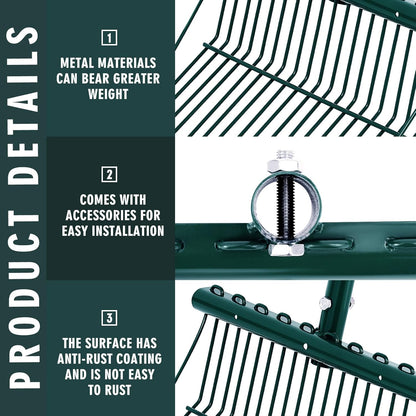 Tandefio 2 Pack Pitchfork Replacement Head Metal Horse Manure Rake Gardening Pitch Fork with Angled