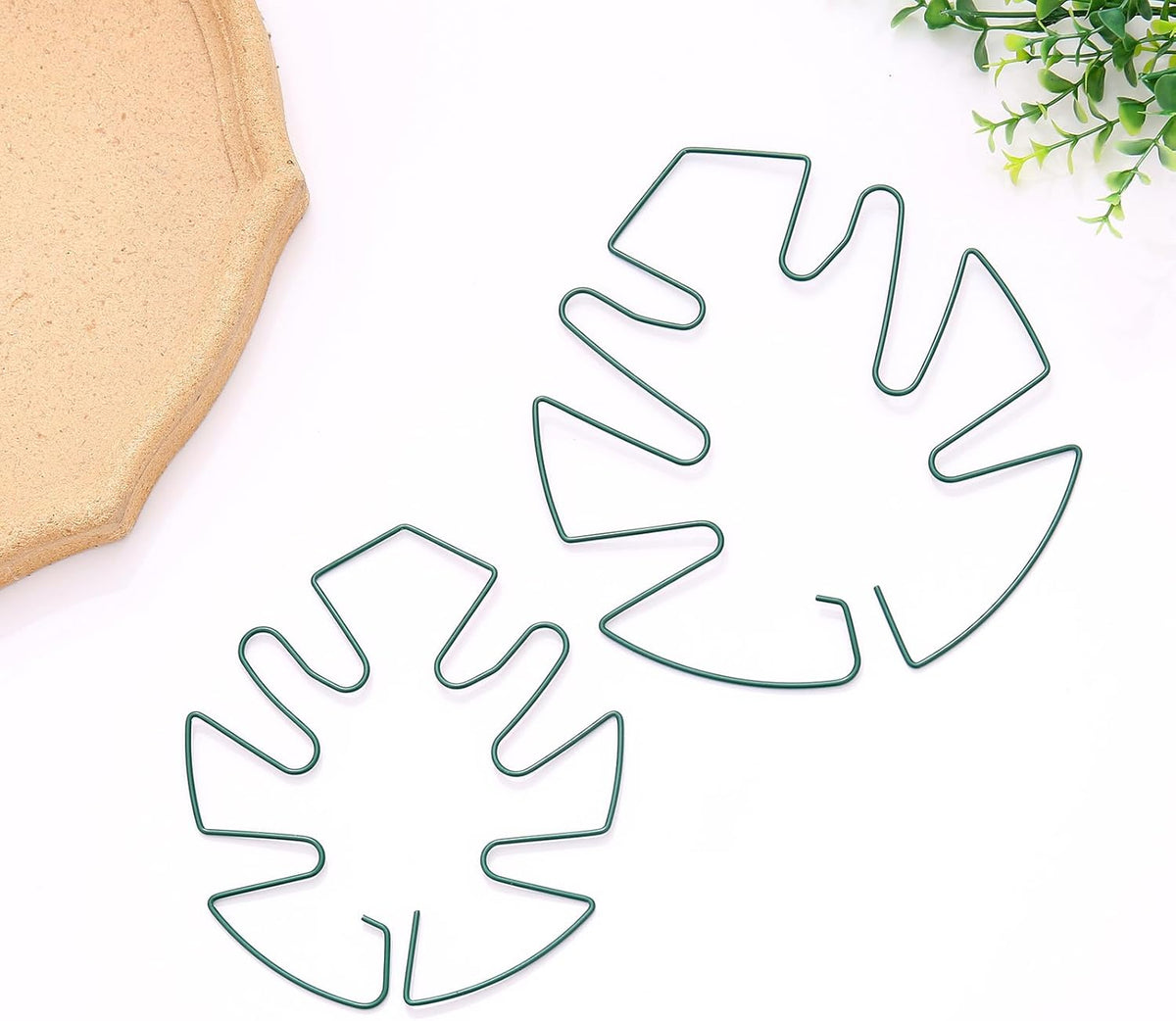 Spiritlele 5 Pcs Green Plant Stem Support Holder Set Monstera Plant Support Clamp Growth