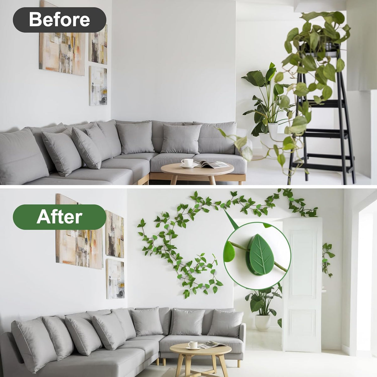 120 Pcs Plant Wall Clips, Plant Climbing Wall Fixture Clips, Wall Vines Fixing Clips with 144