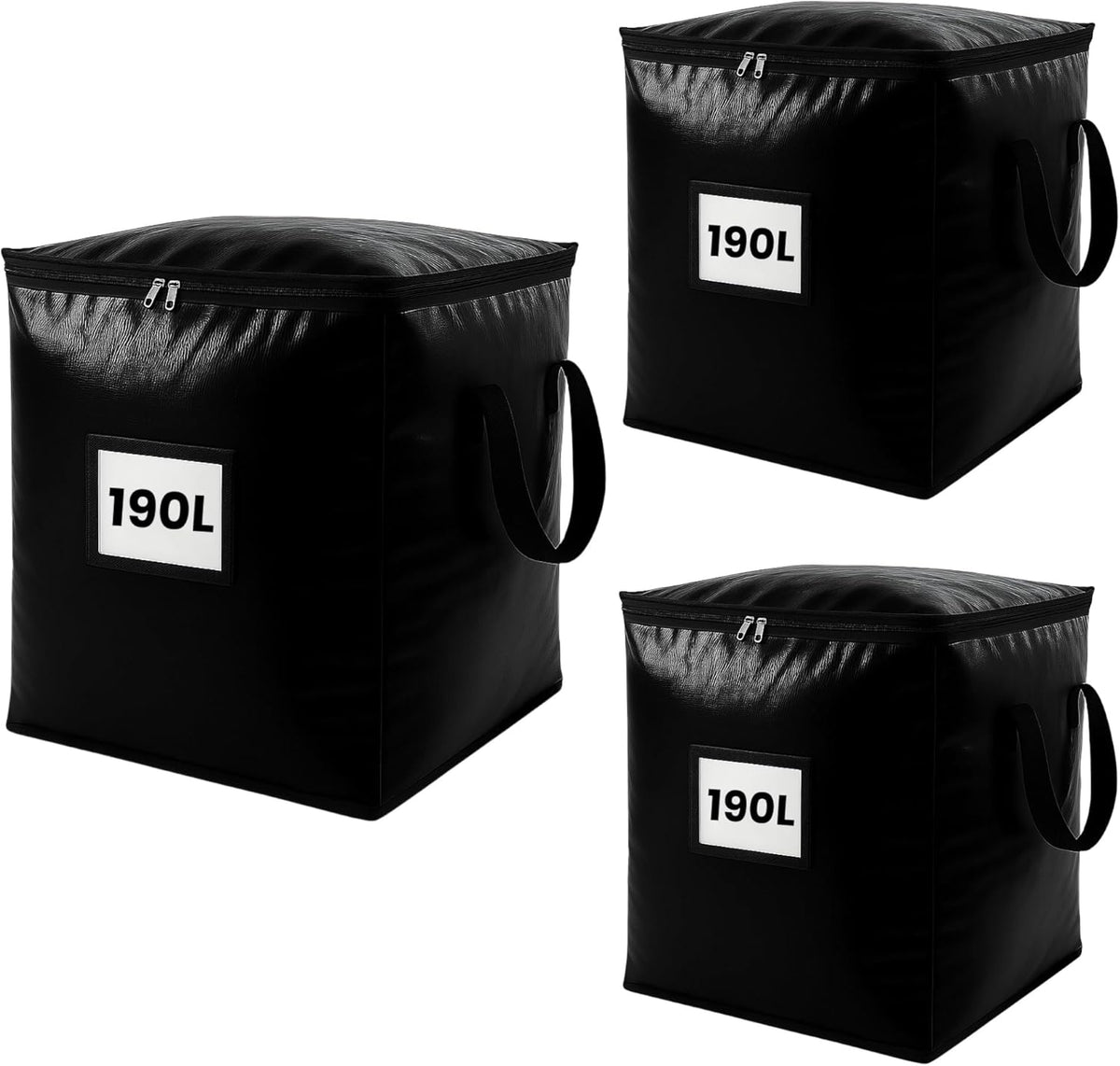 3 Pack 190L Storage Bags for Clothes, Moving Bags Heavy Duty Extra Large with Reinforced Handle