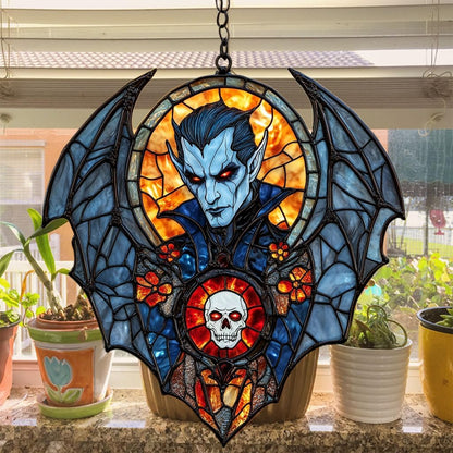 Dracula Halloween Acrylic Suncatcher Stained Glass Effect Window Car Hanging Christmas Ornament