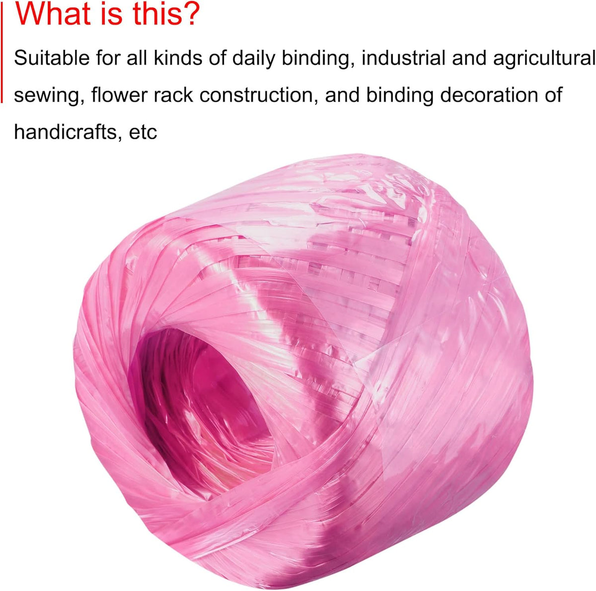 MECCANIXITY Polyester Nylon Plastic Rope Twine Household Bundled for Packing Gardening Craft,150m