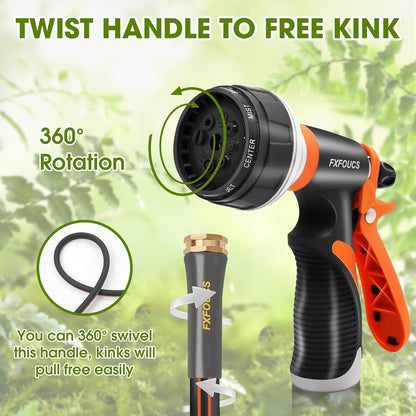 Heavy Duty Garden Hose – 5/8 Inch Flexible, Lightweight Hybrid Hose with 600 PSI Burst Pressure