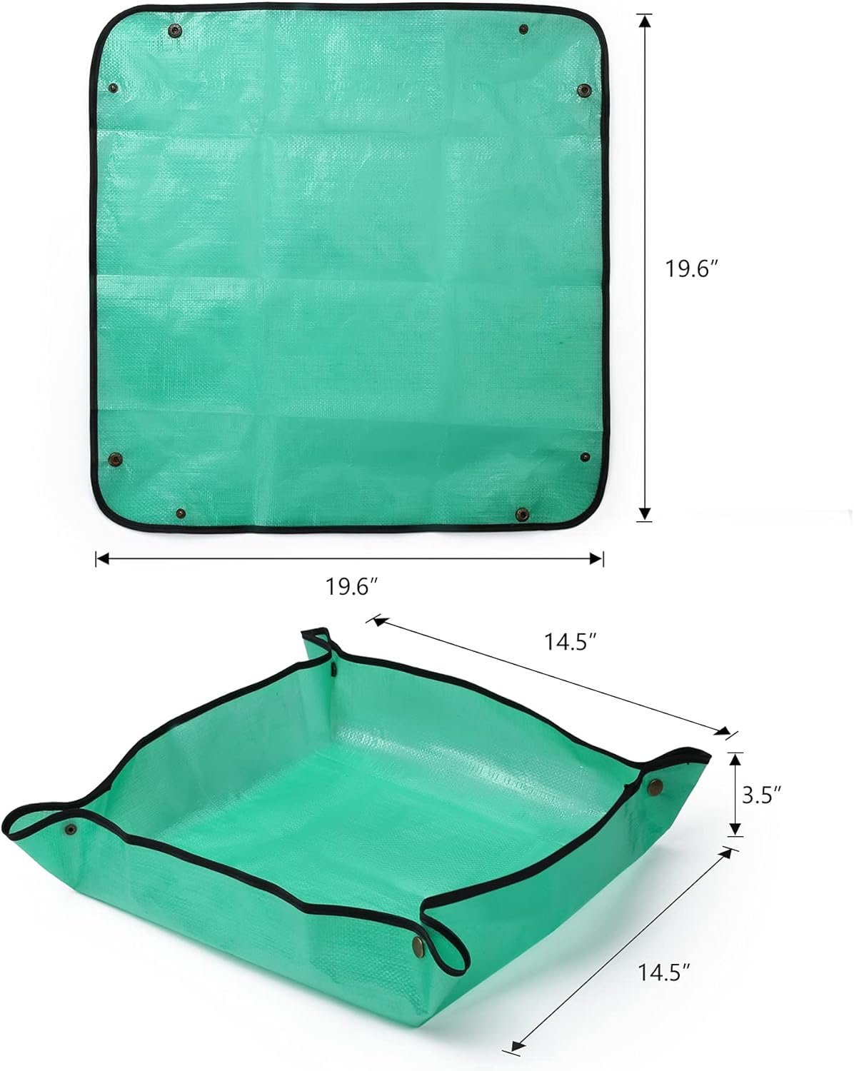 RESTCLOUD Indoor Plant Repotting Mat Potting Tray, Poo Poo Platter for Butterfly Cage, 19.6 x 19.6