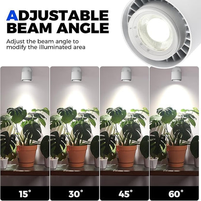 Barrina TR40a Track Grow Light for Indoor Plants, 40W Hanging Grow Lights with Adjustable Beam