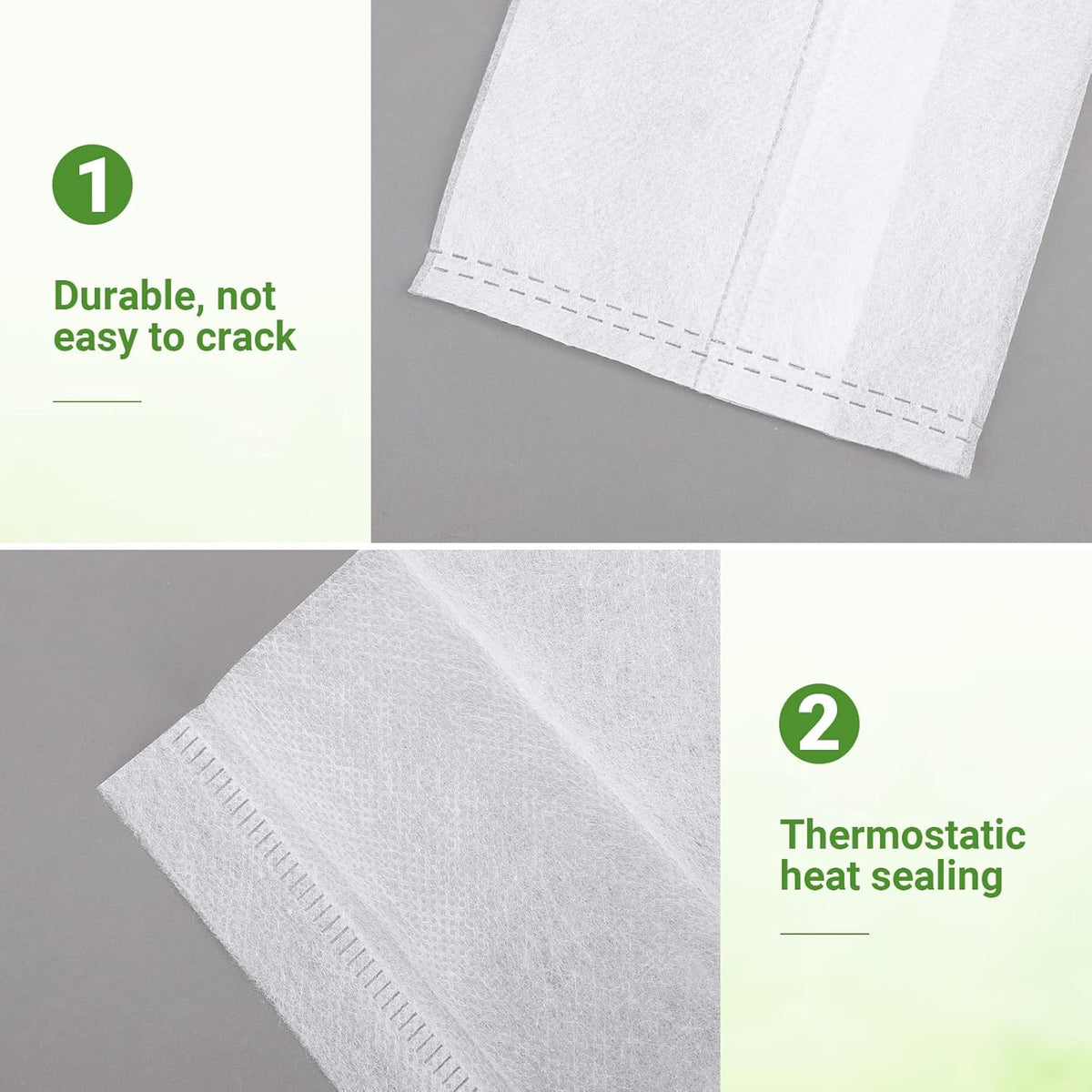 GREANER Nursery Growing Bags - 7.8x10.2 inches, 100PCS Non-Woven Biodegradable Plant Nursery Bags