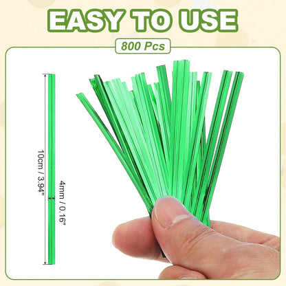 PATIKIL Bag Twist Ties 4 Inch, 800 Pcs Metallic Bread Ties for Treat Plastic Bags Gift Wrapping