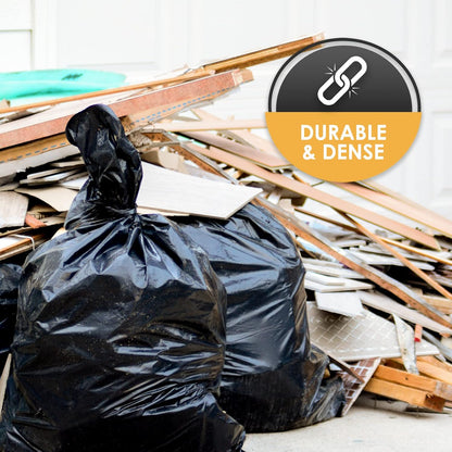 PAMI Heavy Duty 42 Gallon Construction Bags, Tear-Resistant Contractor Garbage Bags for Yard Waste