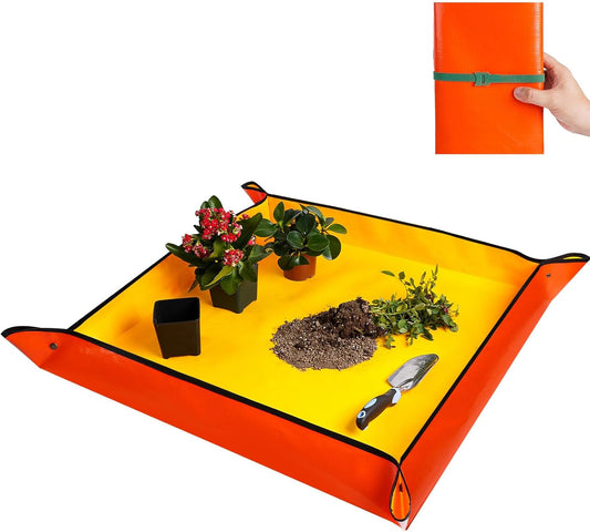 Extra Large Repotting Mat for Indoor Plants & Potting Soil Mat Portable Potting Tray Reusable
