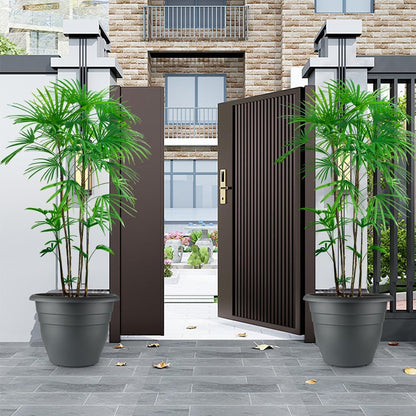 3-Pack Jumbo 15.7 Inch Planters with Rolling Saucers & Drainage – Large Flower Pots for