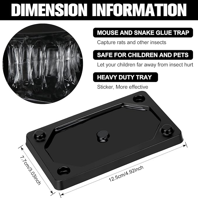 Qualirey 24 Pieces Mouse and Insect Glue Traps Baited Sticky Plastic Boards for House Rodents