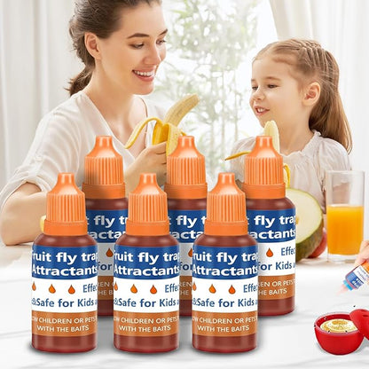 Fruit Fly Trap Refill Liquid Only, 2025 Upgrade Traps for Indoors, Efficient Gnat Killer Indoor