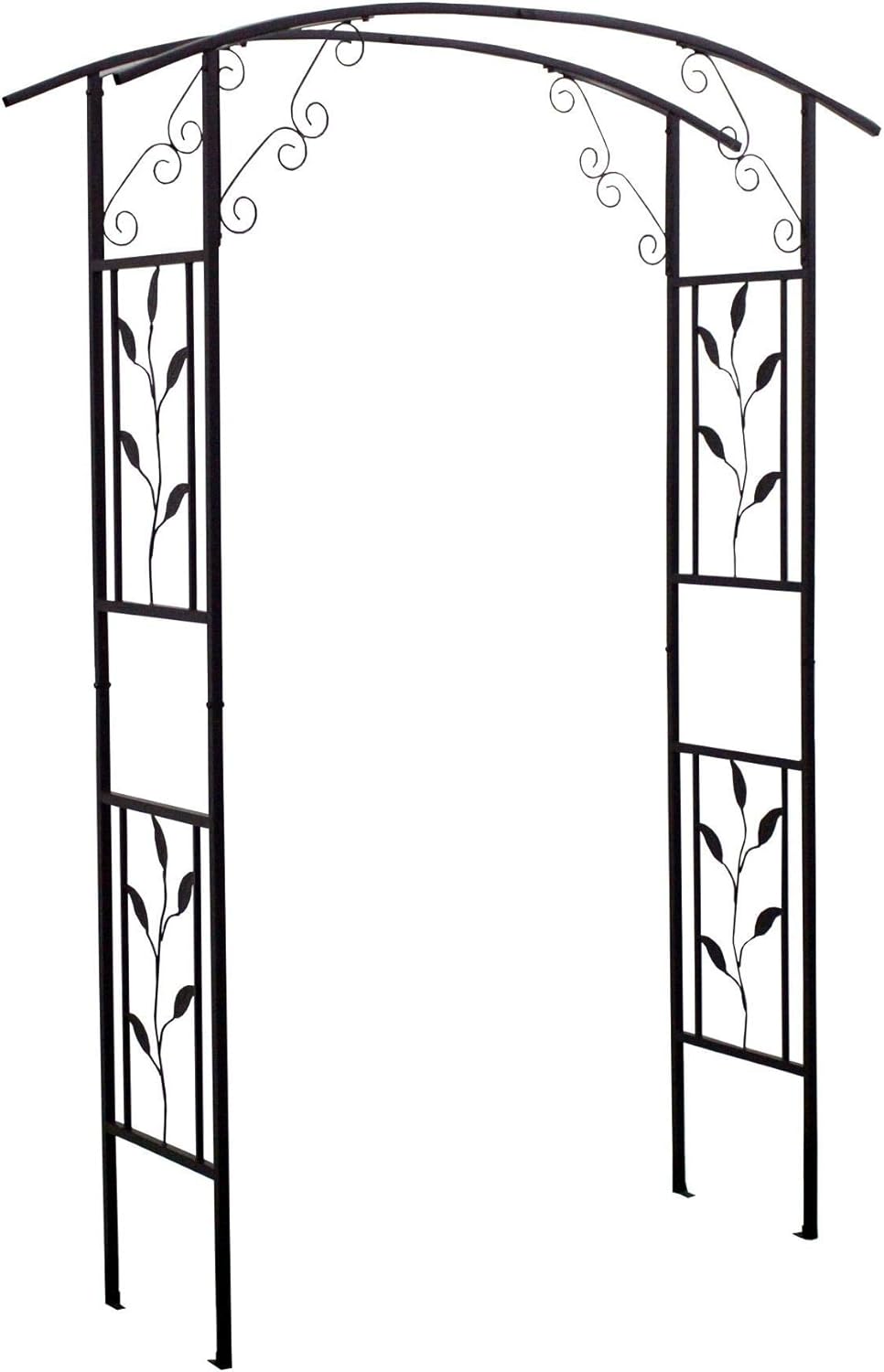 Steel Garden Arch, 6'10" High x 4'11" Wide, Garden Arbor for Various Climbing Plant, Outdoor Garden
