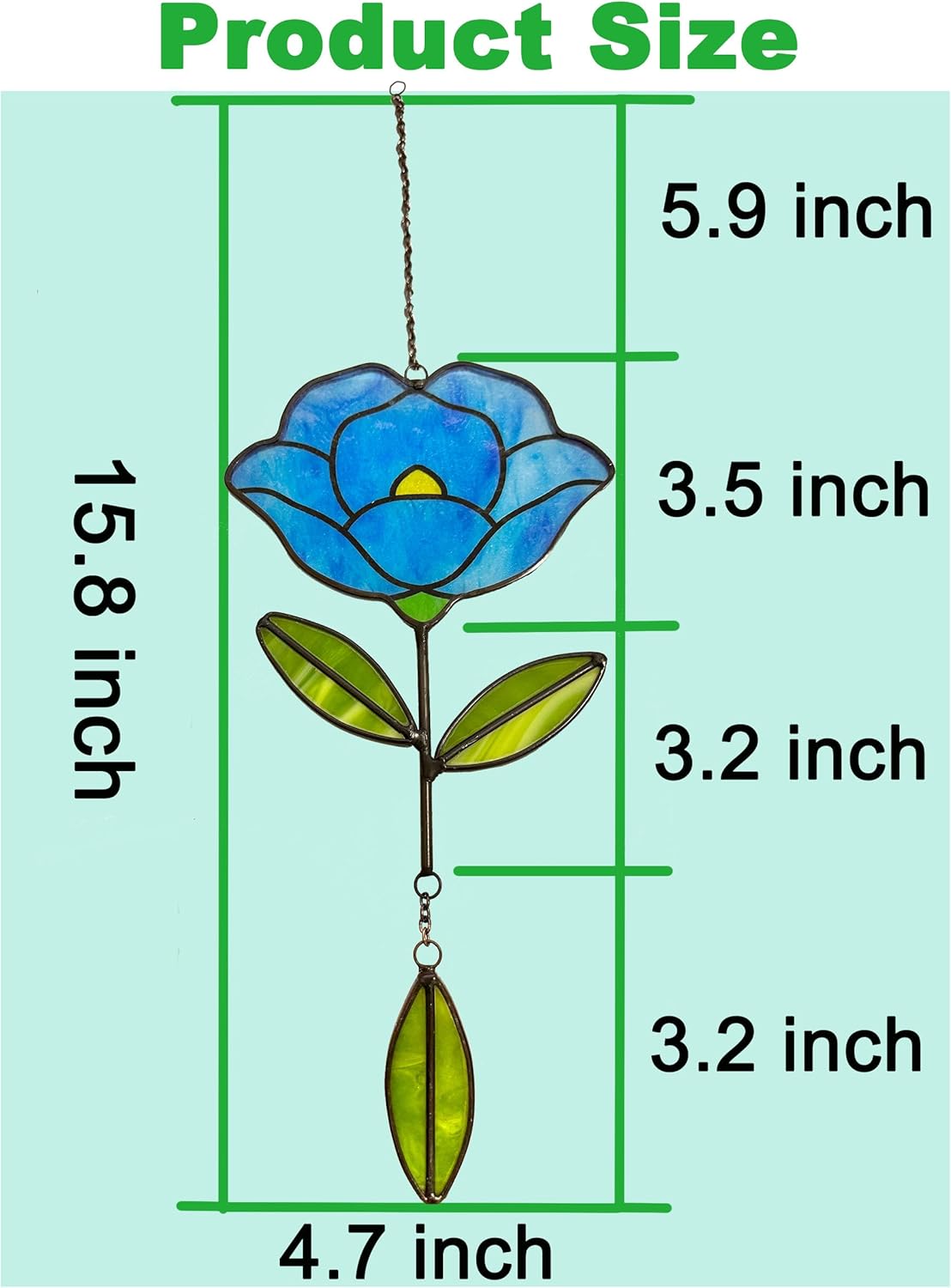Stained Glass Window Hangings, Handcrafted Garden Suncatchers for Window and Home Decor, Unique