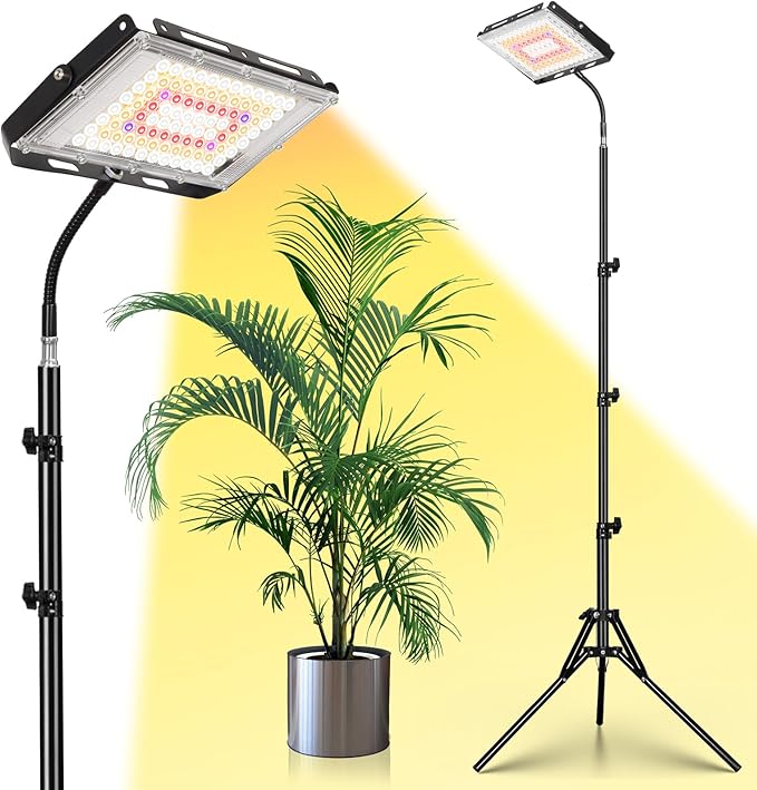 LBW Stand Grow Lights for Indoor Plants, Full Spectrum 96 LEDs Plant Grow Light, Upgraded Floor