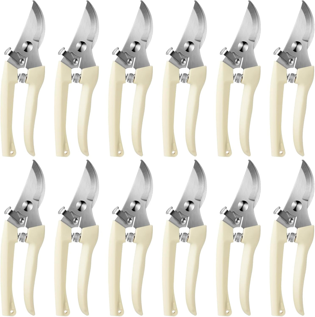 Therwen 12 Pcs Garden Shears Flower Scissors Pruning Shears Floral Garden Clippers Hand Pruners