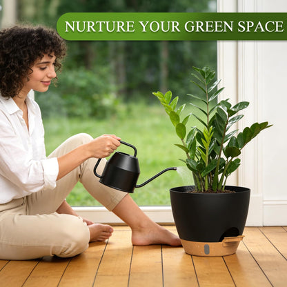 KUGAZ Self Watering Pots with Drainage Holes, 3 Pack 12/10/8 Inch Plant Pots with Water Level