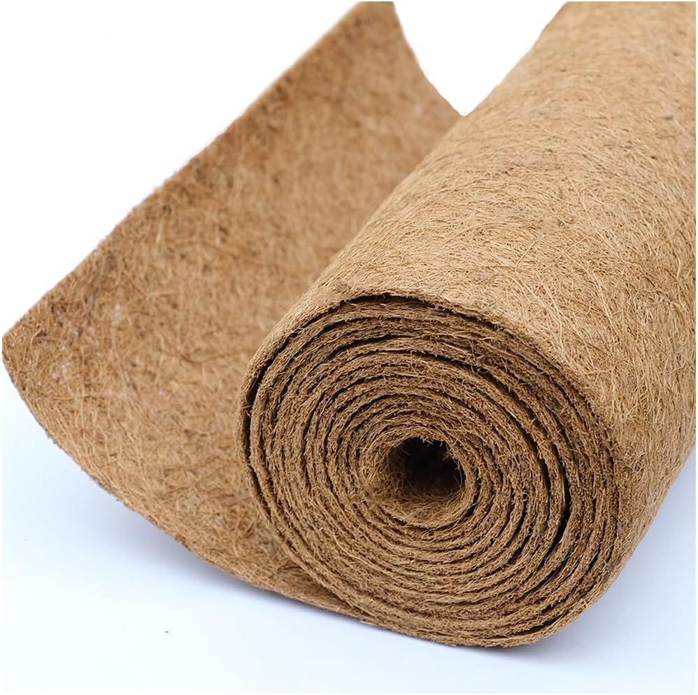 Coco Coir Liner, Yarrdfir 24x120 inch Natural Coconut Liners for planters Flower Basket, Reptile