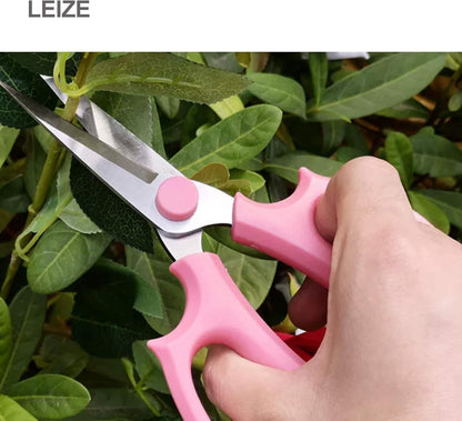 Leize Flower Scissors, Premium Thickened Stainless Steel Floral Shears, Strong Pruner for Flowers