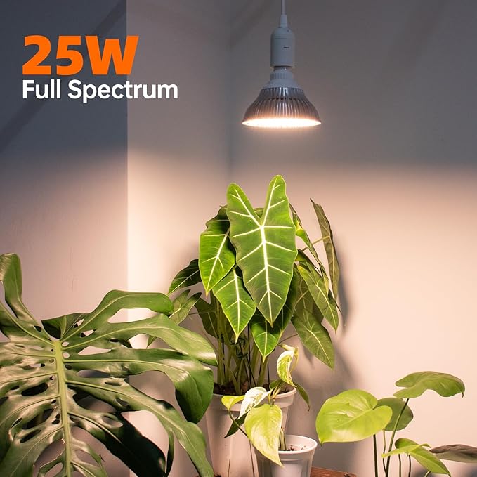 Bstrip LED Hanging Grow Light, Grow Light Bulb for Indoor Plants, 25W Full Spectrum Hanging Grow